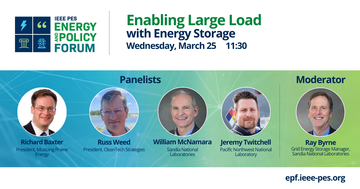 Enabling Large Load with Energy Storage March 25 at 11:30